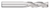 0.5000" (1/2) Cutter DIA x 0.1250" (1/8) Radius x 1.0000" (1) Length of Cut Carbide Corner Radius End Mill, 3 Flutes, Uncoated  TITAN USA  SKU TITUS1-TC15735
