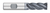 1.0000" (1) Cutter DIA x 1.5000" (1-1/2) Length of Cut Carbide Variable Index Square End Mill, 4 Flutes, ALCRO-Max Coated