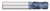 0.5000" (1/2) Cutter DIA x 0.0100" Radius x 1.0000" (1) Length of Cut Carbide Corner Radius End Mill, 4 Flutes, AlTiN Coated  TITAN USA  SKU TITUS1-TC74476
