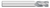 0.3750" (3/8) Cutter DIA x 0.0200" Radius x 1.0000" (1) Length of Cut Carbide Corner Radius End Mill, 4 Flutes, Uncoated  TITAN USA  SKU TITUS1-TC74037