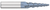 0.1250" (1/8) Cutter DIA x 1.5000" (1-1/2) Length of Cut Carbide Ball End Mill, 3 Flutes, AlTiN Coated  TITAN USA  SKU TITUS1-TC85059