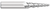 0.1250" (1/8) Cutter DIA x 1.5000" (1-1/2) Length of Cut Carbide Square End Mill, 3 Flutes, Uncoated  TITAN USA  SKU TITUS1-TC85011