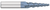 0.1250" (1/8) Cutter DIA x 0.5000" (1/2) Length of Cut Carbide Square End Mill, 3 Flutes, AlTiN Coated  TITAN USA  SKU TITUS1-TC99808