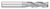 0.5000" (1/2) Cutter DIA x 1.0000" (1) Length of Cut Carbide Square End Mill, 3 Flutes, TiCN Coated  TITAN USA  SKU TITUS1-TC95332