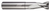2 FL - Square - 0.5000" (1/2) Cutter DIA x 0.5000" (1/2) Shank DIA x 0.6250" (5/8) LOC x 2.7500" (2-3/4) OAL x 1.3750" (1-3/8) Reach - Uncoated