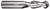 2 FL - Ball - 45° Helix - 0.5000" (1/2) Cutter DIA x 0.5000" (1/2) Shank DIA x 2.0000" (2) LOC x 4.0000" (4) OAL  - Uncoated