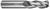 3 FL - Corner Radius - 35Â° Helix - 0.2500" (1/4) Cutter DIA x 0.2500" (1/4) Shank DIA x 0.0100" Radius x 1.0000" (1) LOC x 3.0000" (3) OAL - Uncoated  HELICAL  SKU HELSO1-81995