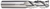 3 FL - Corner Radius - 35° Helix - 0.7500" (3/4) Cutter DIA x 0.7500" (3/4) Shank DIA x 0.0300" Radius x 2.2500" (2-1/4) LOC x 5.0000" (5) OAL  - Uncoated