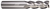 3 FL - Corner Radius - 45° Helix - 0.1250" (1/8) Cutter DIA x 0.1250" (1/8) Shank DIA x 0.0100" Radius x 0.5000" (1/2) LOC x 2.5000" (2-1/2) OAL  - Uncoated