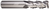 3 FL - Corner Radius - 45° Helix - 0.5000" (1/2) Cutter DIA x 0.5000" (1/2) Shank DIA x 0.0200" Radius x 2.0000" (2) LOC x 4.0000" (4) OAL  - Uncoated