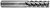 5 FL - Corner Radius - 0.2500" (1/4) Cutter DIA x 0.2500" (1/4) Shank DIA x 0.0100" Radius x 1.0000" (1) LOC x 3.0000" (3) OAL  - Uncoated