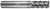 5 FL - Corner Radius - 0.2500" (1/4) Cutter DIA x 0.2500" (1/4) Shank DIA x 0.0300" Radius x 0.5000" (1/2) LOC x 2.5000" (2-1/2) OAL  - NPLUS Coated