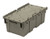 Distribution Bin, Heavy Duty Attached Top Container, 11-9/16"W x 19-5/8"D x 7-1/2"H overall size, Gray, Gray, HDPE, QDC2012-7