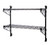 Cantilever Single WIne Shelf Post Wall Mount, (2) 36"W x 14"D wine shelf, (3) 14" posts, Epoxy Coated, Black, 0, Carbon Steel, WC14-1436WBK-2