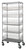 Post Basket Cart, 24"W x 18"D x 80"H, 1200 lbs load capacity, Chrome/Galvanized, 0, Carbon Steel, WRC74-1824CSG-5BSK