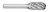 BUR SC-5NF 1/2 SC CYLIND BALL NOSE FOR ALUM, 1/4 SHK, TB19599  TITAN USA  SKU TITUS1-TB19599
