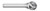 BUR SD-6NF 5/8 SC BALL SHAPE FOR ALUM, 1/4 SHK, TB19616  TITAN USA  SKU TITUS1-TB19616