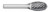 BUR SE-61 3/32 DC EGG SHAPE, 3/32 SHK, TB19153  TITAN USA  SKU TITUS1-TB19153
