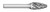 BUR SF-3NF 3/8 SC ROUND NOSE TREE FOR ALUM, 1/4 SHK, TB19602  TITAN USA  SKU TITUS1-TB19602