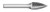 BUR SG-7 3/4 SC POINTED TREE SHAPE, 1/4 SHK, TB19420  TITAN USA  SKU TITUS1-TB19420