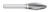 BUR SH-6 5/8 SC FLAME SHAPE, 1/4 SHK, TB19523  TITAN USA  SKU TITUS1-TB19523
