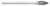 BUR SH-41L3 1/8 DC FLAME SHAPE, 1/8 SHK, TB19955  TITAN USA  SKU TITUS1-TB19955