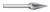 BUR SM-43 1/8 SC POINTED CONE SHAPE, 1/8 SHK, TB19436  TITAN USA  SKU TITUS1-TB19436
