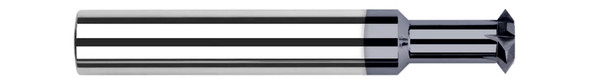 0.0780 (5/64)" CUTTER DIA X 0.0390" WIDTH X 0.5000 (1/2)" NECK LENGTH - 90° INCLUDED ANGLE - 2 FL - ALTIN COATED, 963678-C3 0.0780 (5/64)" CUTTER DIA X 0.0390" WIDTH X 0.5000 (1/2)" NECK LENGTH - 90° INCLUDED ANGLE - 2 FL - ALTIN COATED, 963678-C3