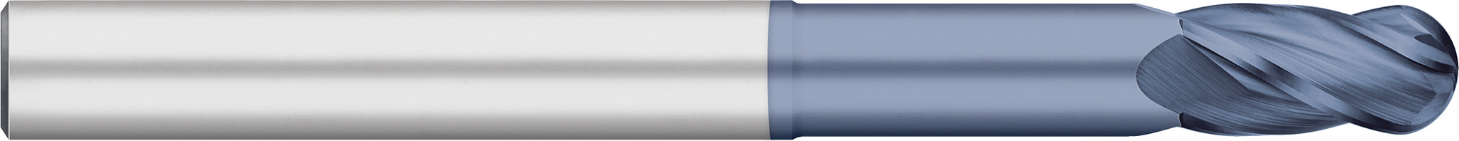 4 Flute-Ball-30° Helix-Long Reach