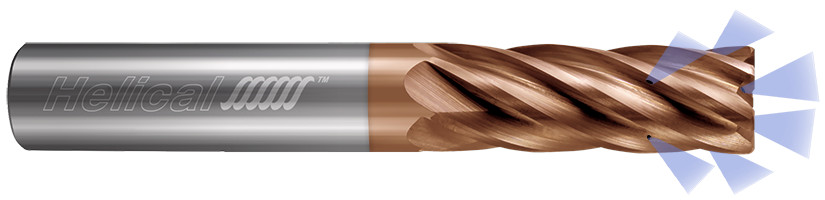 6 Flute - Corner Radius - Variable Pitch - Coolant
