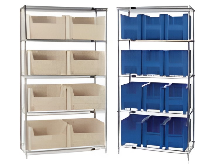 WIRE SHELVING WITH BINS