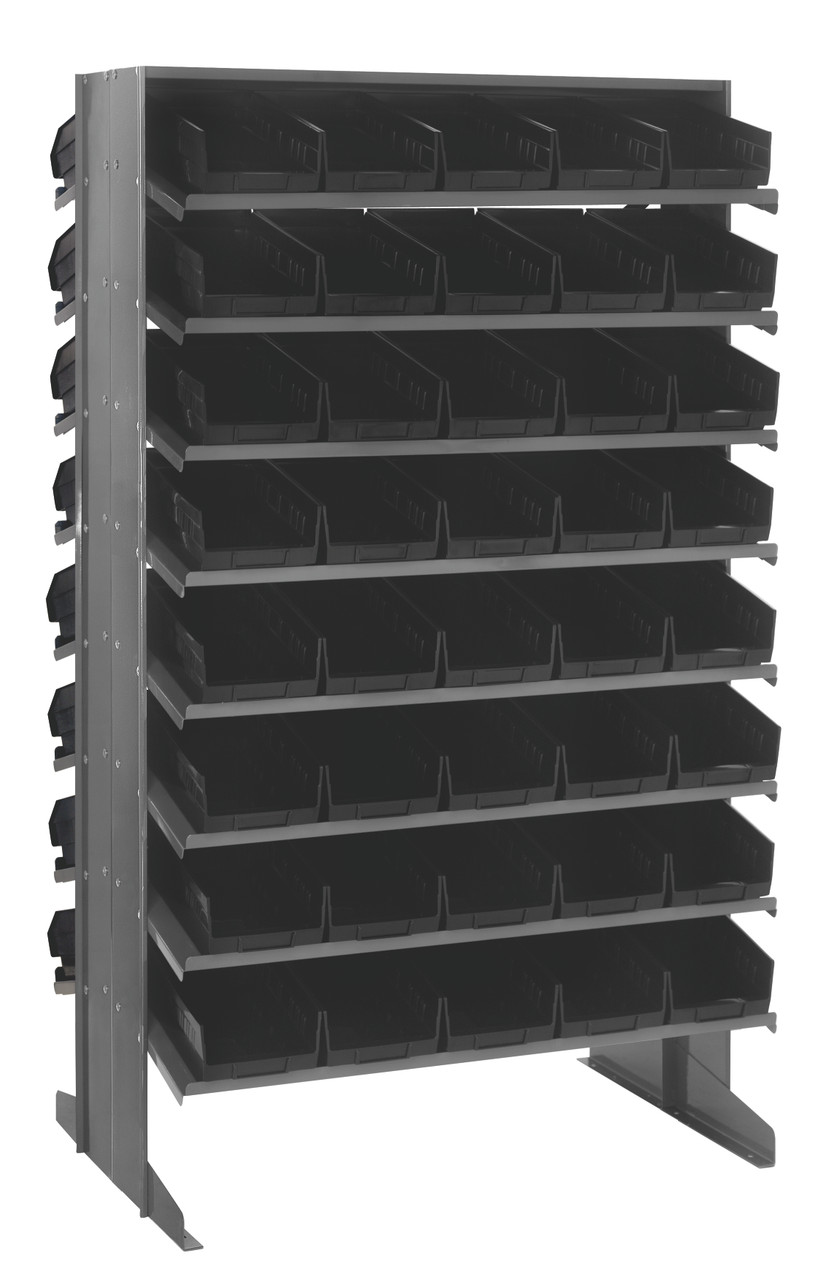 DOUBLE SIDED PICK RACK WITH ECONOMY 4 IN. BINS