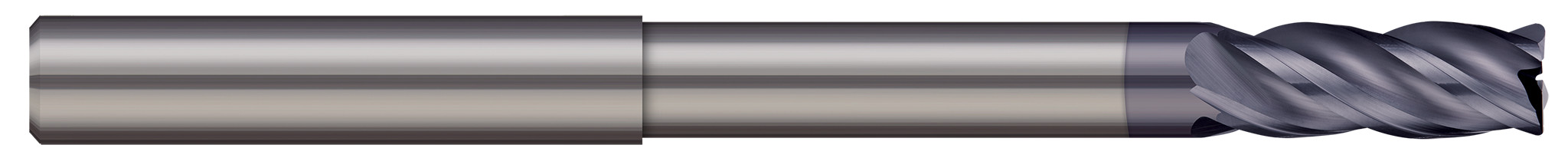 Corner Radius-4 Flute-Variable Helix-Long Reach