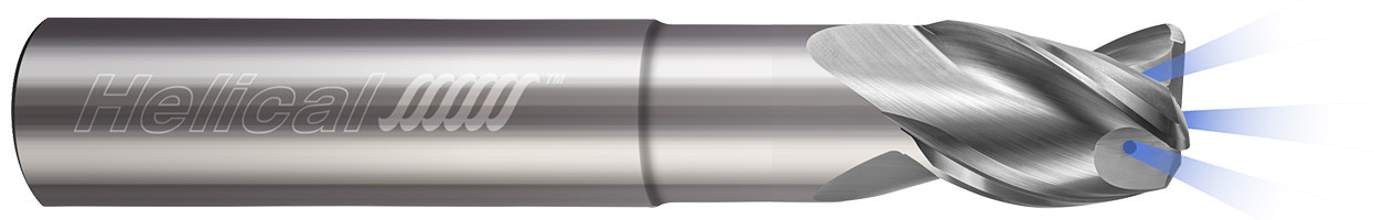 3 Flute, Corner Radius - Coolant Through - High Ba