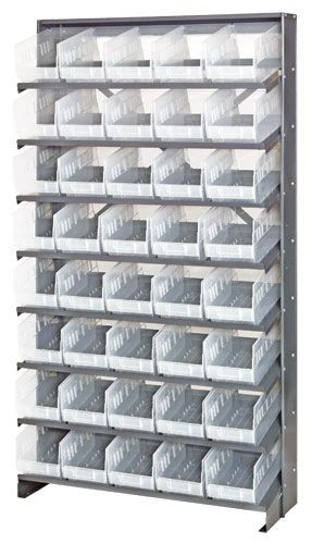 SINGLE SIDED PICK RACK WITH STORE-MORE 6 IN. BINS