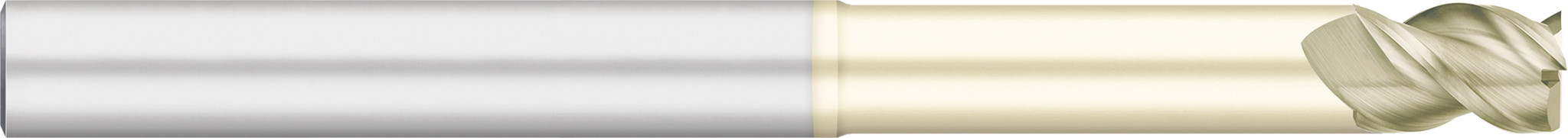 Aluminum-3 Flute-Square-45° Helix-Long Reach