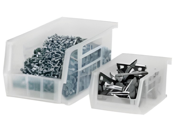 HEAVY DUTY CLEAR STACKING BINS