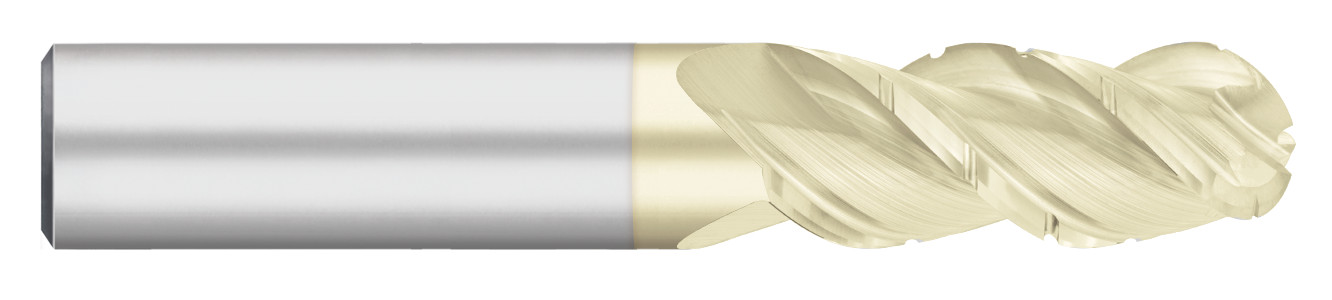 For Aluminum-3 Flute-Ball-45° Helix-Chipbreaker