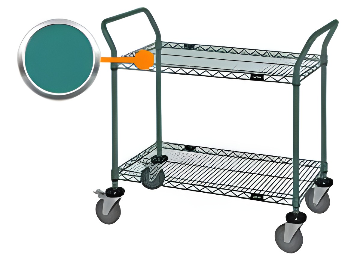 GREEN EPOXY COATED UTILITY CARTS