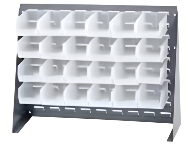 BENCH RACKS WITH CLEAR BINS