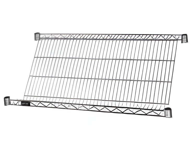 CHROME WIRE SLANTED SHELVES