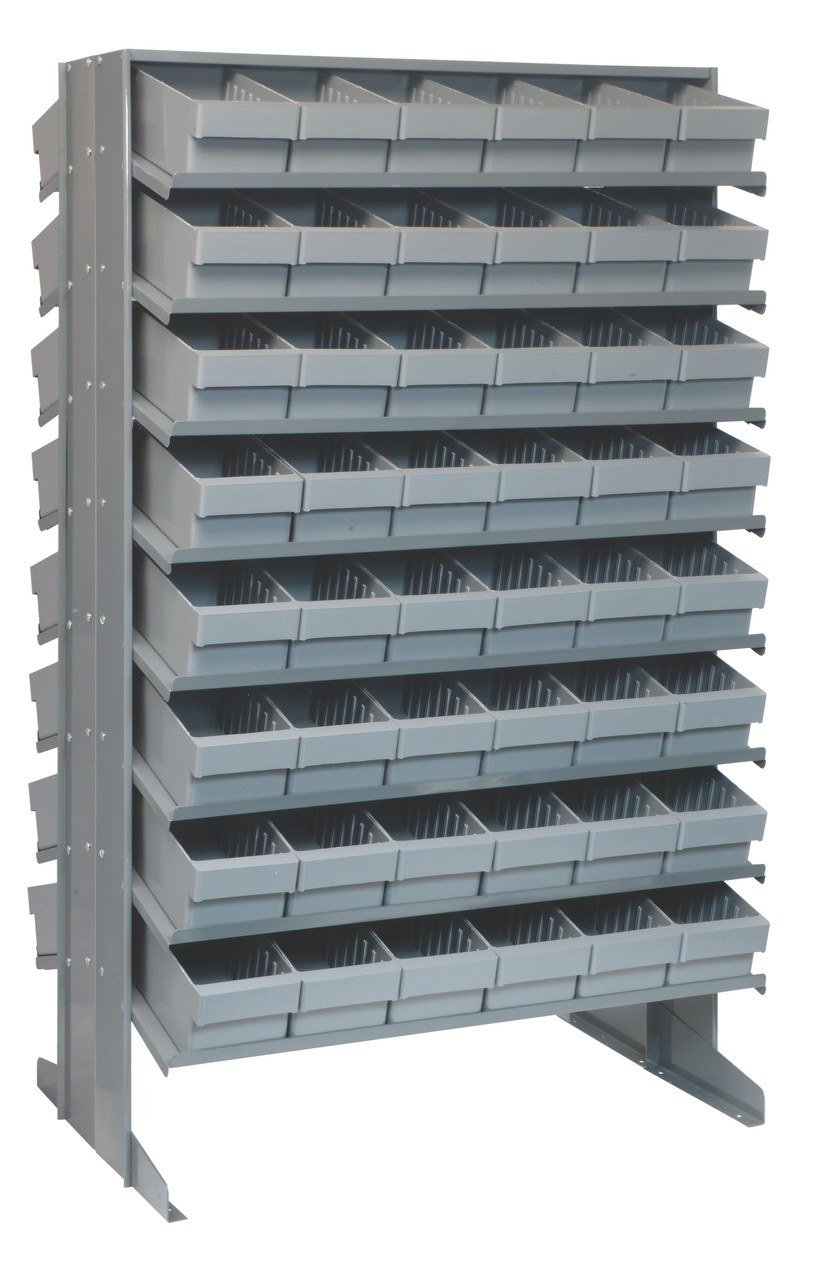 DOUBLE SIDED PICK RACK WITH EURO DRAWER BINS