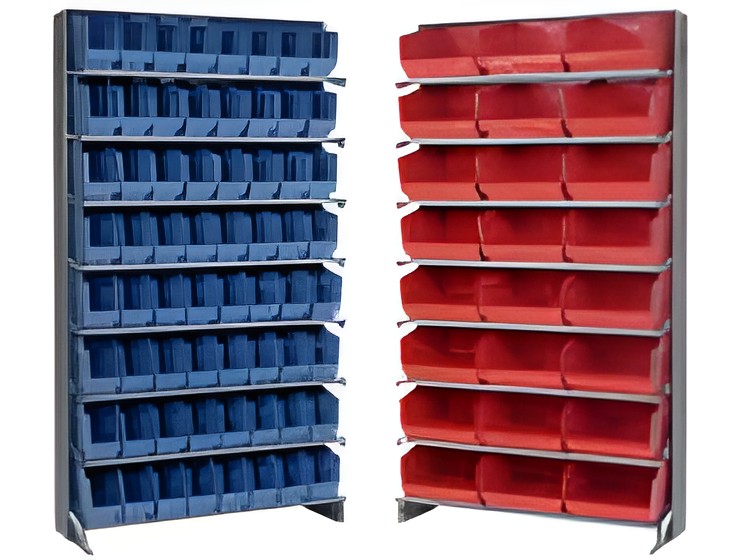 SINGLE SIDED PICK RACKS WITH BINS