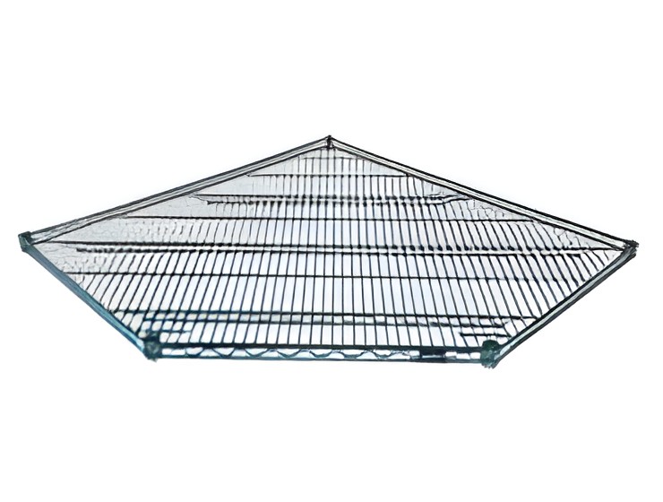 GREEN EPOXY CORNER SHELVING