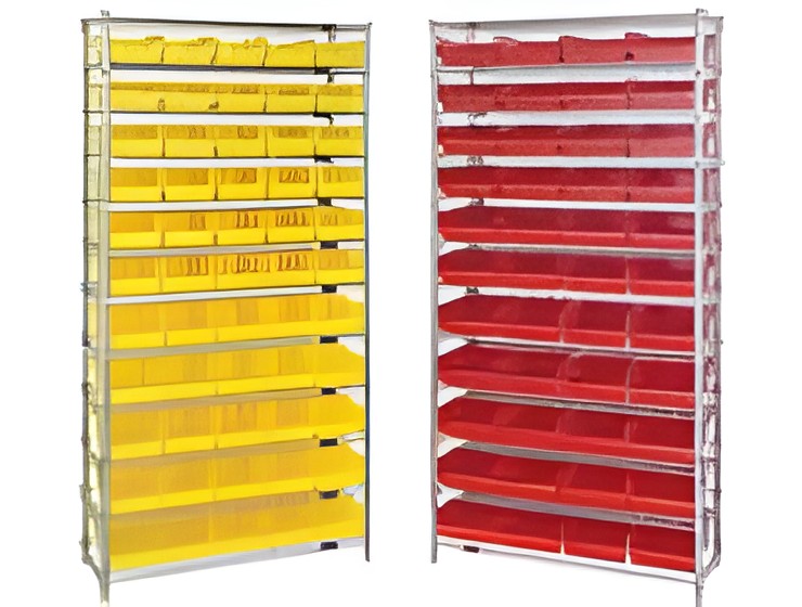 WIRE SHELVING SYSTEMS WITH BINS