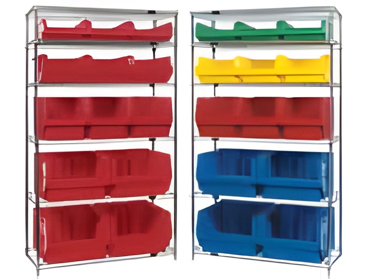 WIRE SHELVING SYSTEMS WITH BINS