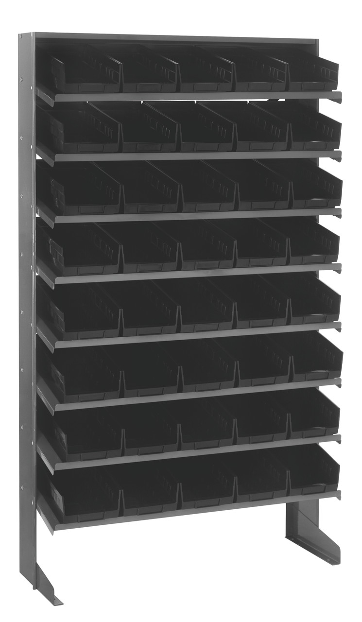 SINGLE SIDED PICK RACK WITH ECONOMY 4 IN. BINS