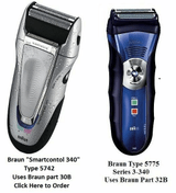 Braun 340 Shaver Parts (Click for Details)