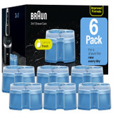 Braun CCR6 6 pack of Braun Clean and Renew Refill Cartridges- 6 Pack (Must Ship UPS Ground)