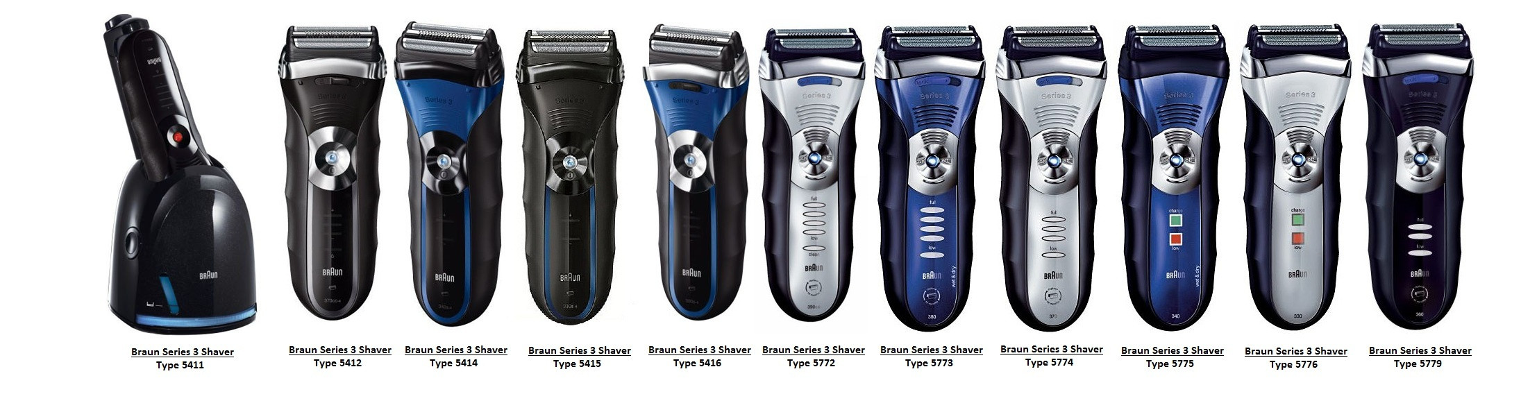 Braun Series 3 and S3 Shaver Parts